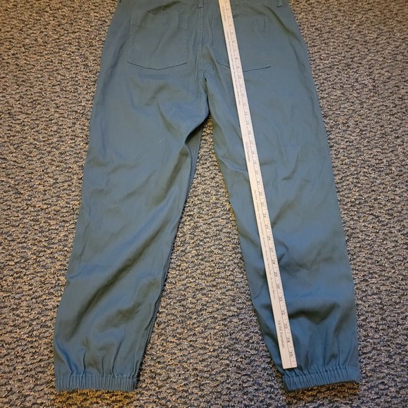 Liverpool Los Angeles Crop Cargo Trouser Jogger With Zip Hem Olive Green Size 12 - Picture 7 of 13